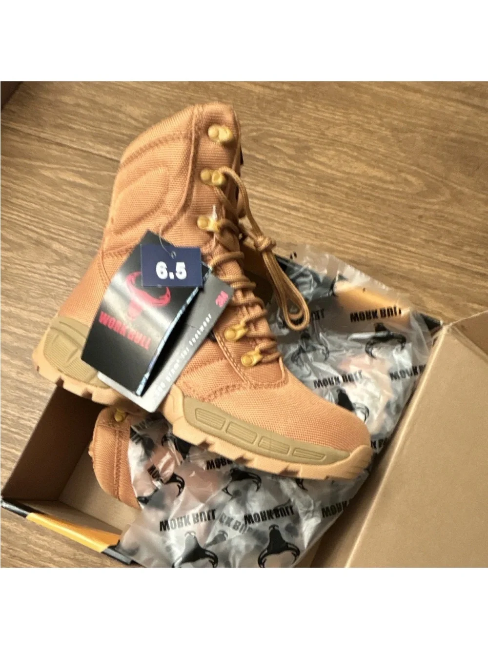 Men's Tactical Boot in Wheat Tan - Rugged Lace-Up Ankle Support